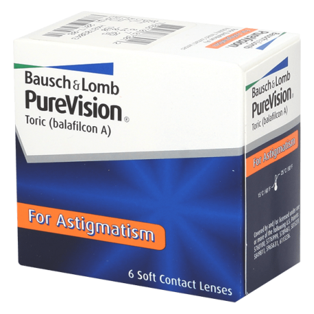 Purevision Toric or Purevision For Astigmatism - 6 contact lenses